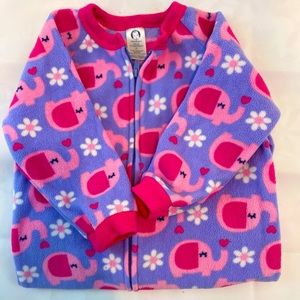 3t girls footed zip up jammies - Gerber brand